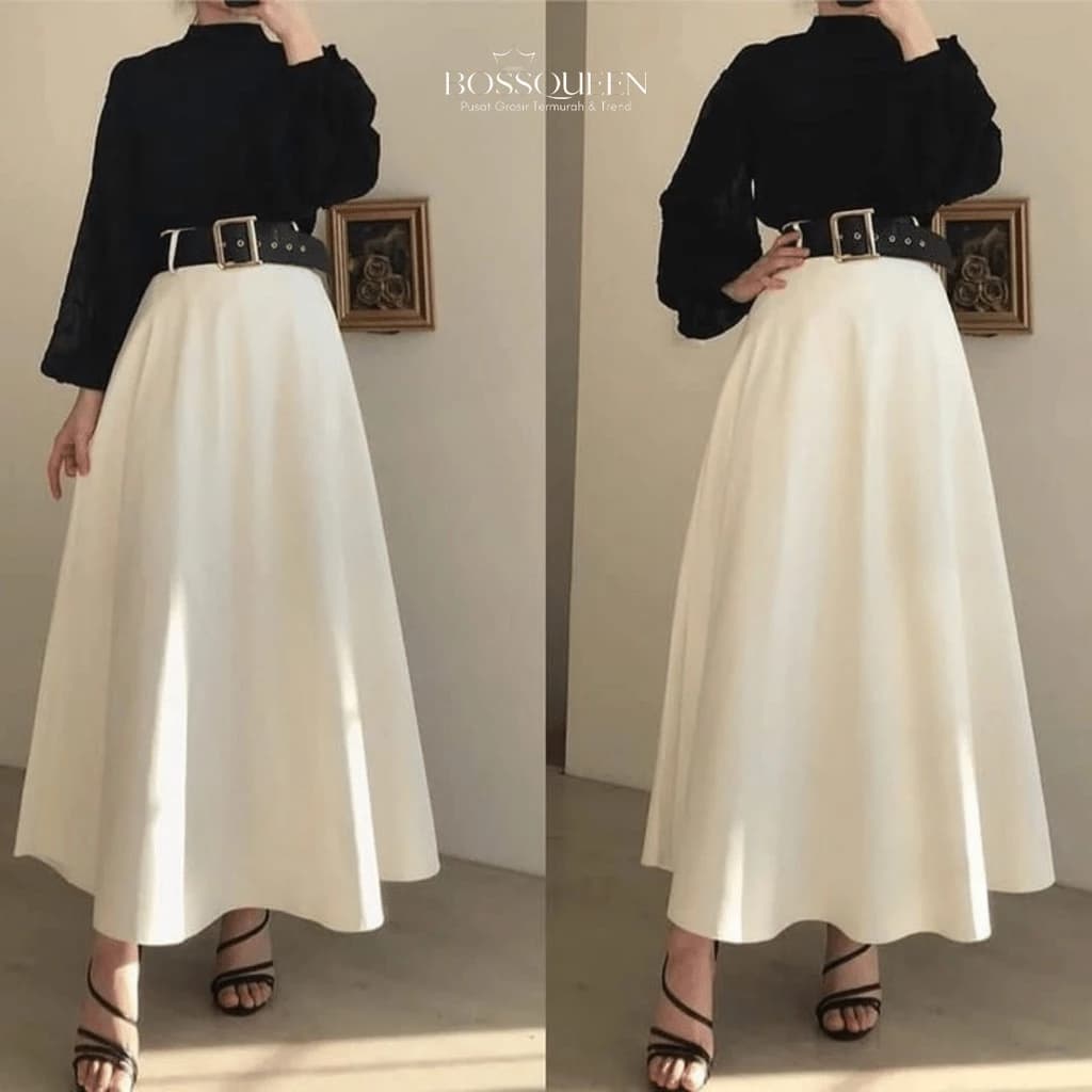 ROK KERJA WANITA POLOS BASIC PREMIUM 100%HYGET /ROK POLOS GRADE A/ROK POLOS MAYUNG
