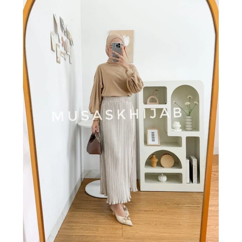ROK PLISKET PAYUNG CENTI WAVY / ROK PLISKET PAYUNG WAVY
