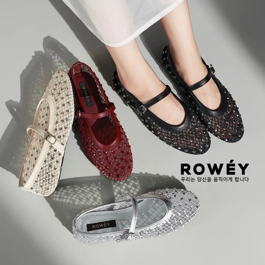 Rowey Sepatu Cewek Flat Shoes Mary Jane Simple Manis Sepatu Cantik Jenifer