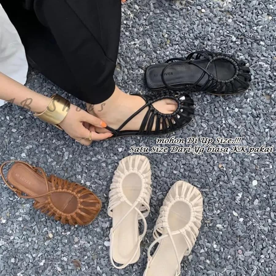 AB Sandal Wanita Kekinian Flat Empuk Ternyaman Busa Tebal ZN 17
