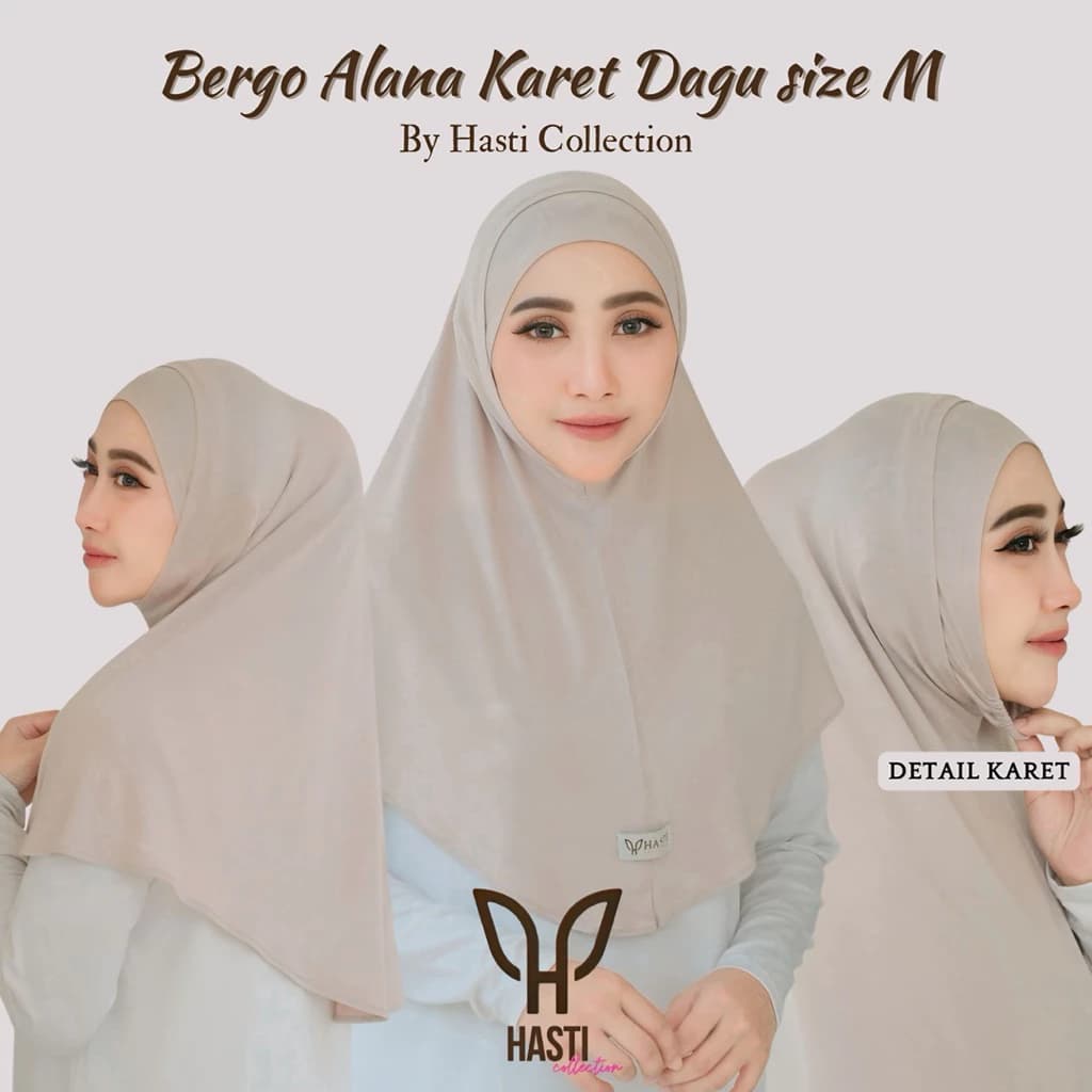 Bergo Instan Alana Karet Dagu S/M/L Kaos Rayon Airflow