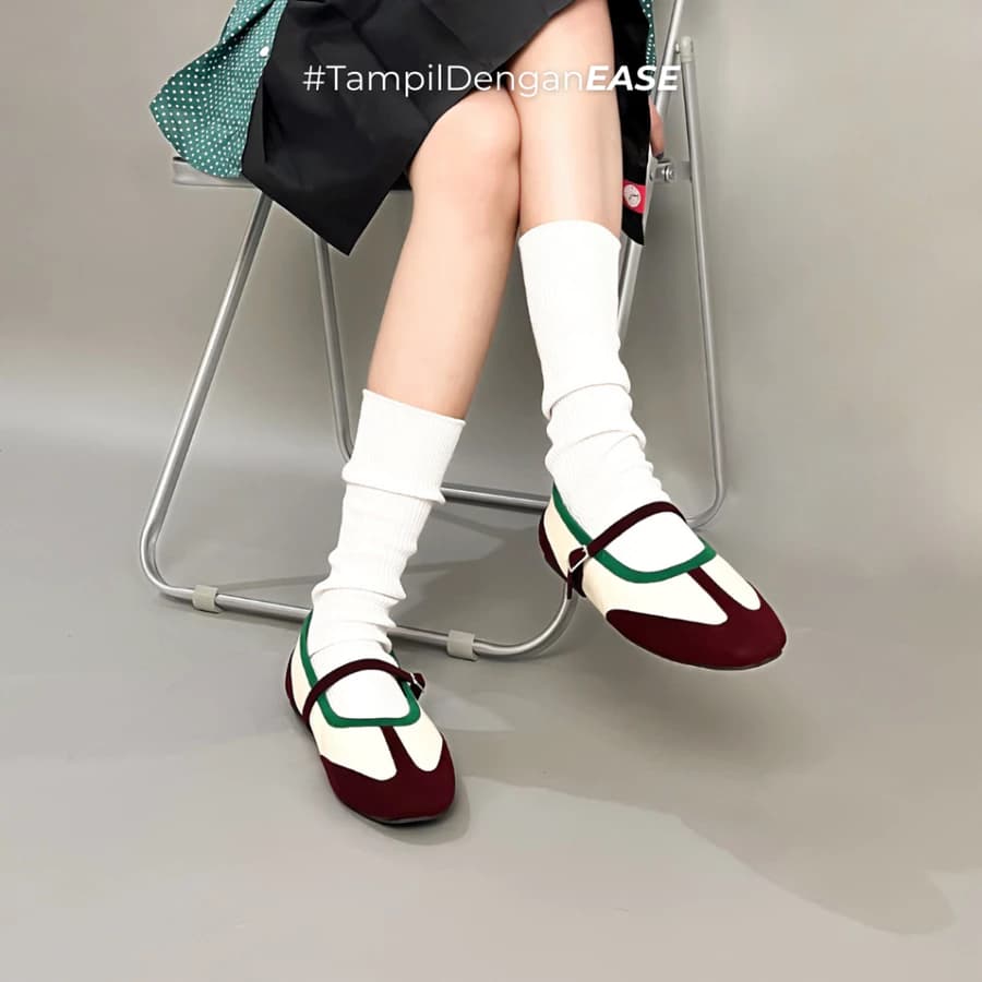 LIORA Sepatu Wanita Flat Shoes Mary Jane | Feminine & Nyaman Dipakai Daily