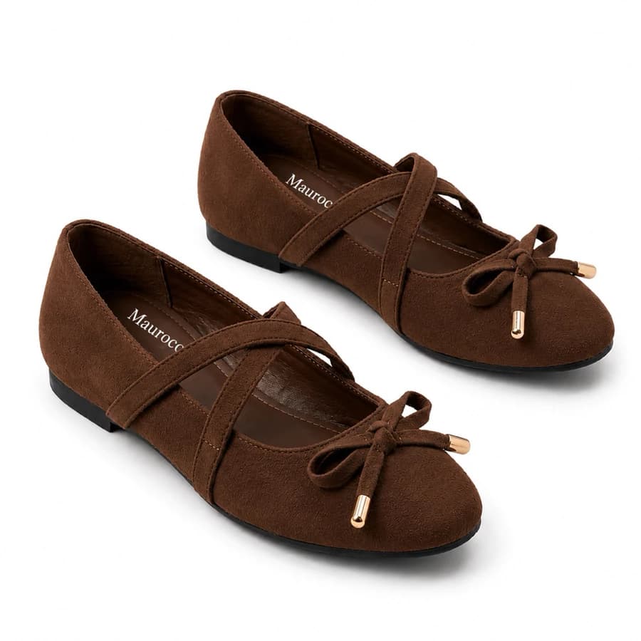 Mauroco Sepatu Flatshoes Wanita Tali Pita Sepatu Kerja Casual Formal Anti Slip