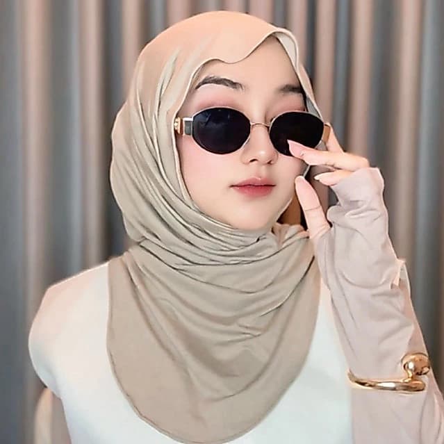 HIJAB INSTAN BERGO HUMA BAHAN KAOS RAYON COOLTECH