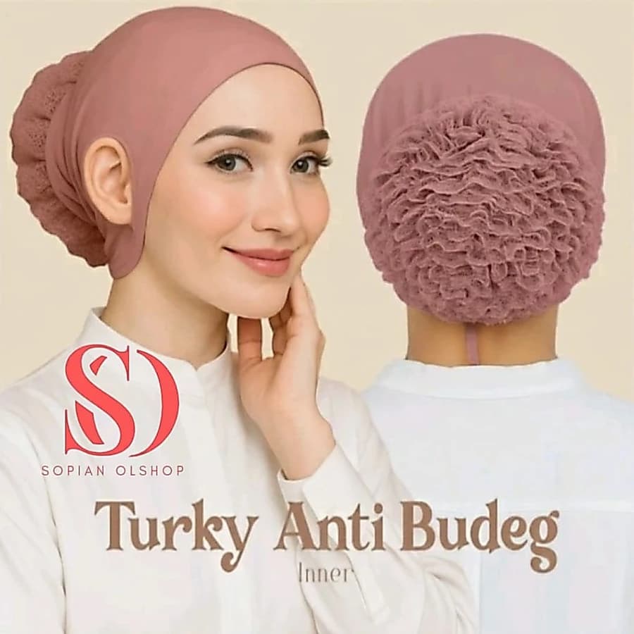 Ciput Turki Cepol Anti Budeg Daleman Jilbab Anti Geser